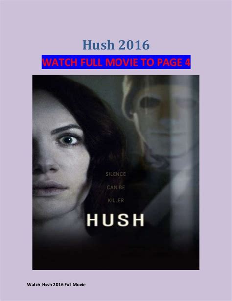 Watch Hush 2016 Full Movie Hd Hindi