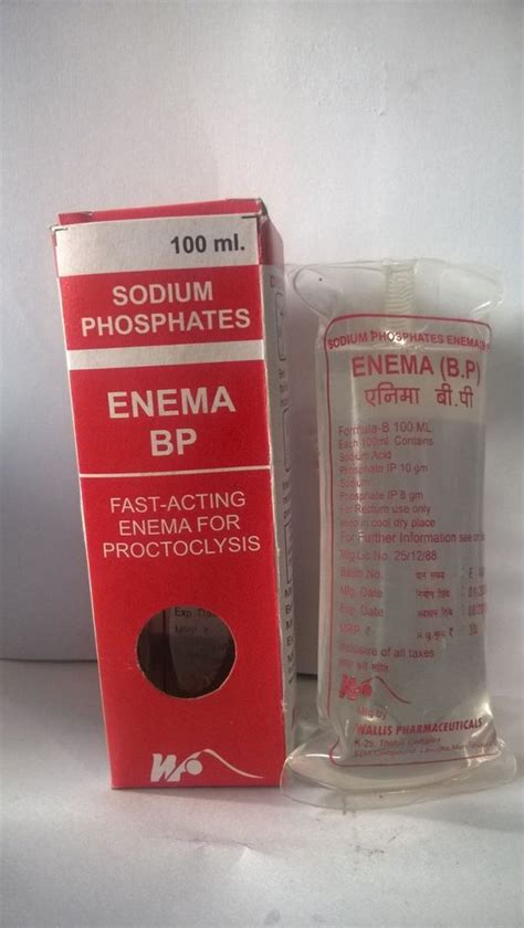 sodium phosphate enema bp manufacturers and suppliers in india