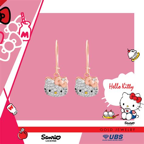 Hello Kitty Earring Ubslifestyle Perhiasan Emas Gold Jewelry