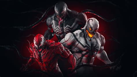 Venom X Carnage X Antivenom Wallpaperhd Superheroes Wallpapers4k