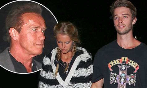 arnold schwarzenegger chaperones son patrick and girlfriend abby champion after that pill