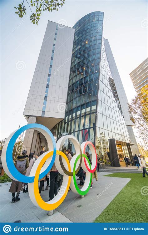 Find images of olympic logo. Olympic Symbol Logo In Front Of Olympic Museum Near Japan ...