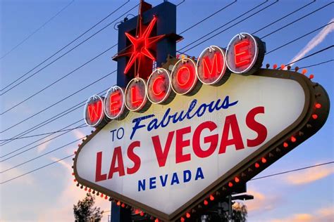 Welcome To Fabulous Las Vegas Sign At Night Nevada Editorial Stock