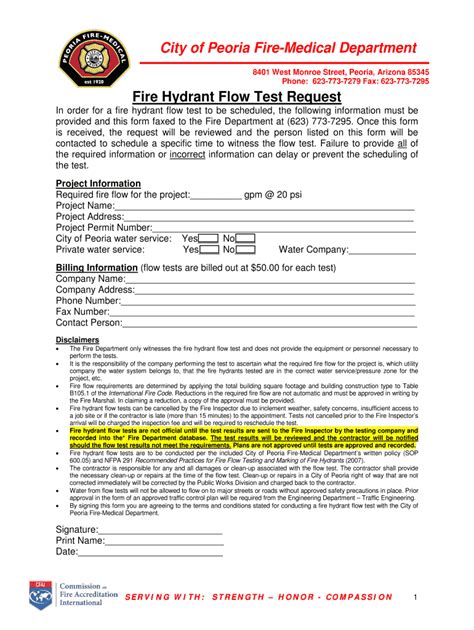 AZ Fire Hydrant Flow Test Request Fill And Sign Printable Template Online US Legal Forms