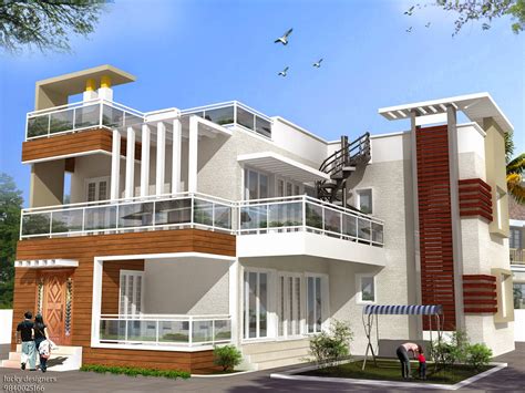 Luckydesigners 3d Elevation Residential Building