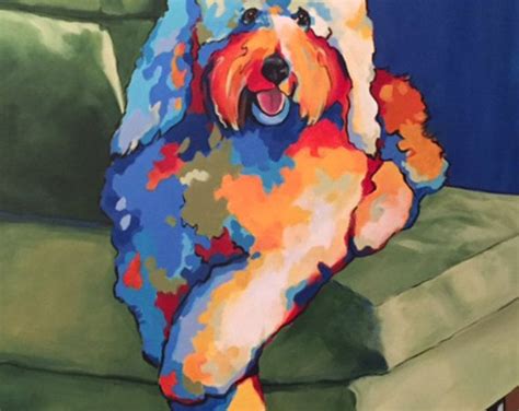Wirehaired Griffon Custom Canvas Art Pointer Griffon Dog Painting Pop