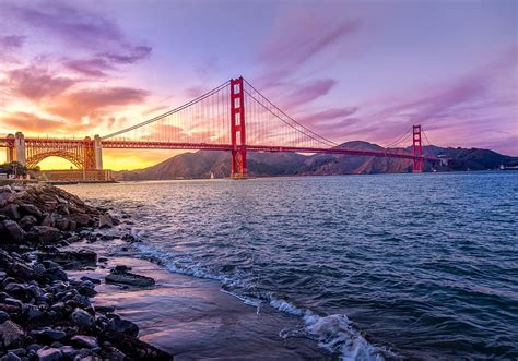 Hd Wallpaper San Francisco California Usa Golden Gate Bridge Night