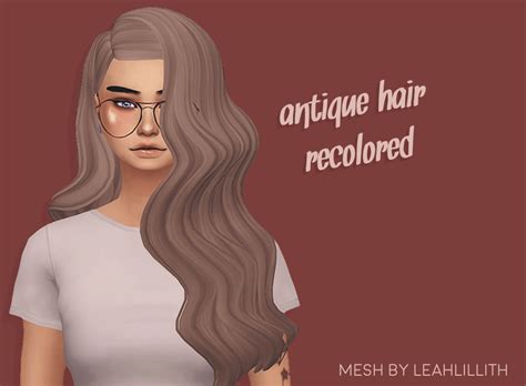 Sims 4 Leahlilliths Antique Clayified Hair Recolored The Sims Book