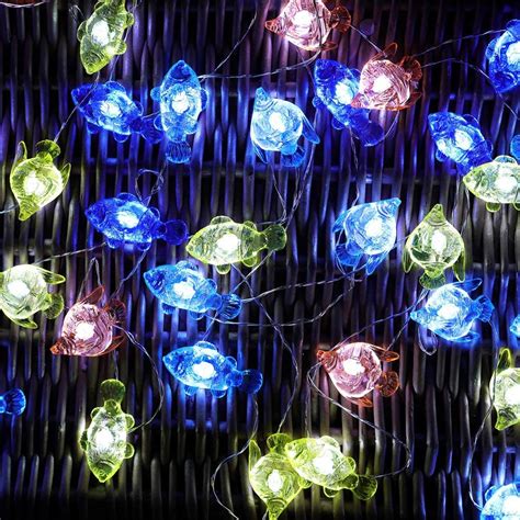 187 Ft 40 Led Tropical Fishes Decorative String Lights With Etsy