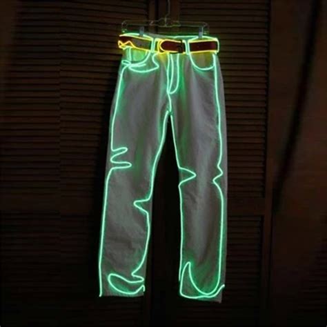 2015 Free Shipping Led Dance Wear Men Luminous Clothing El Wire Led