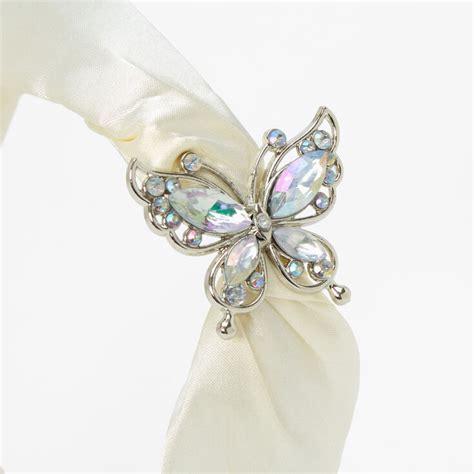 Claires Club White Satin Butterfly Gem Headband Claires Us