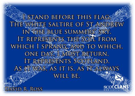 Saltire David R Ross Scottish Poems Scottish Sayings Scotland