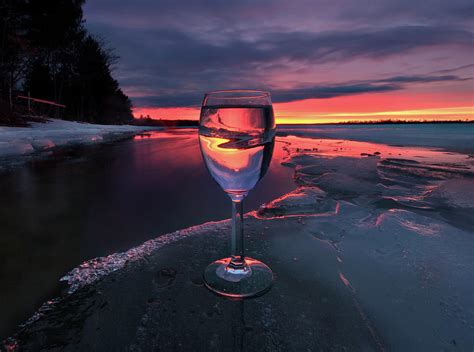 Blue Hour Wine Glass Sunset Photograph By Ron Wiltse Pixels