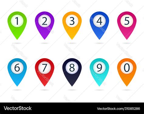 Set Infograph Numbers Bullet Point Icons Vector Image
