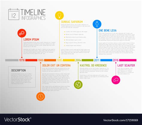 Infographic Timeline Report Template Royalty Free Vector