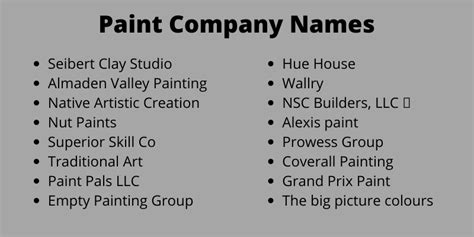 502 Catchy Paint Company Names Ideas And Suggestions