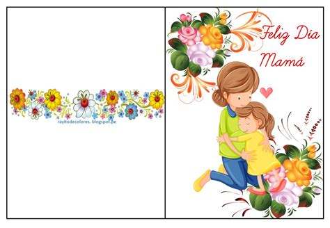 Rayito De Colores Tarjetas Día De La Madre Para Imprimir
