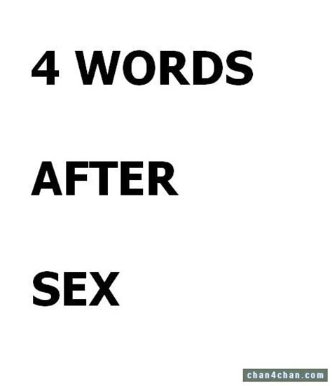 4 Words After Sex