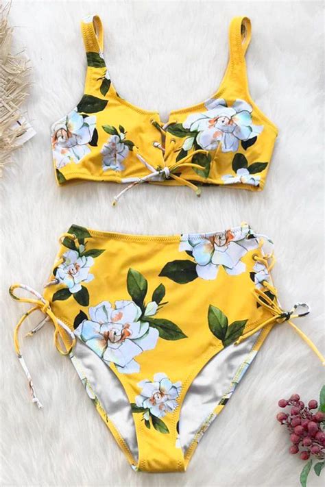 Sunny Floral Bikini Cupshe Our Sunny Floral Bikini Set Will Have You Smiling Bright For Days