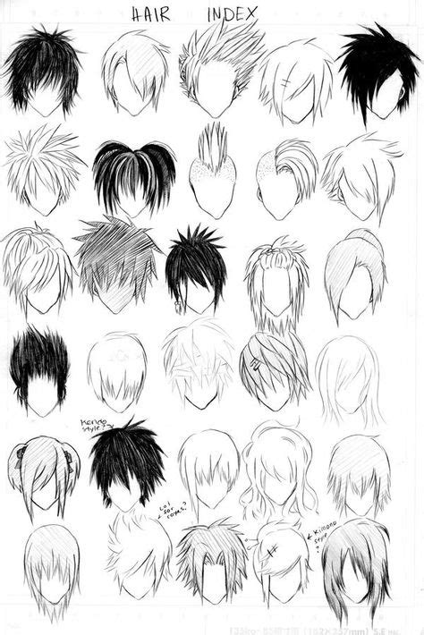 67 Ideas For Drawing Anime Hairstyles Boys Hair Reference