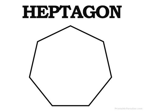 Printable Heptagon Shape Print Free Heptagon Shape Heptagon Shapes