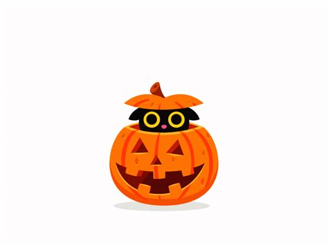 Pumpkin Cat Halloween Logo Halloween Illustration