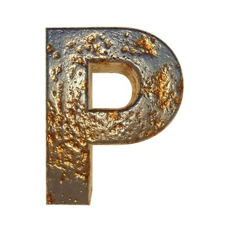 Rusted Metal Letter P Stock Illustration Illustration Of Object