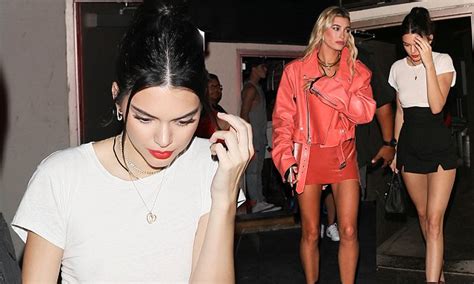 Kendall Jenner And Hailey Baldwin Enjoy Night Out In La Daily Mail Online