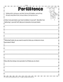 Character Education, Character Counts, Character Traits by Worksheet Place