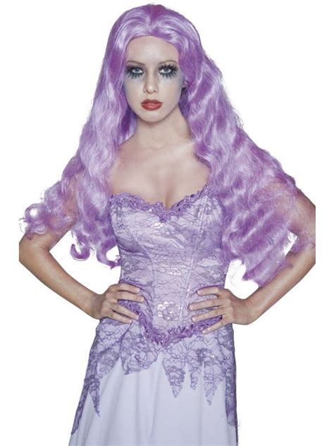 Ladies Long Purple Gothic Manor Bride Accessory Wig 34208