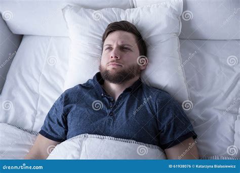 Man Suffering From Insomnia Stock Photo Image Of Depression