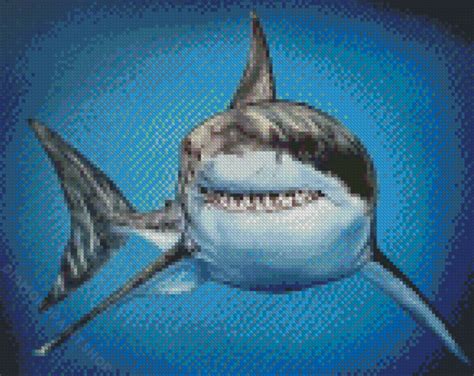 Aesthetic Great White Shark Diamond Paintings Diamondpaintshop