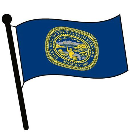Nebraska Waving Flag Clip Art