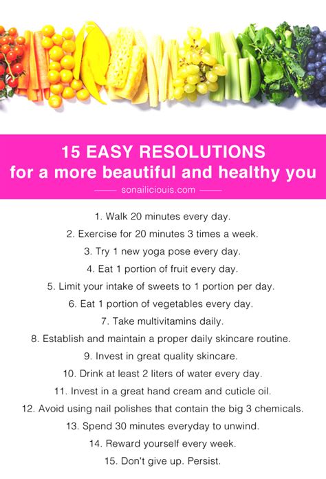 15 Resolutions For A More Beautiful And Healthy You