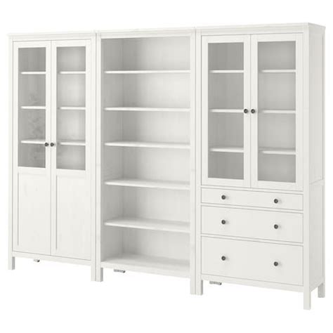Ikea Hemnes Storage Combination W Doorsdrawers Glass Cabinet Doors