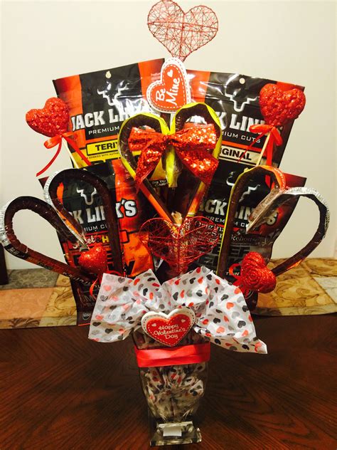 A valentine's day gift to make him look super cool. Beef Jerky bouquet for husband, Valentine's Day | Mens ...