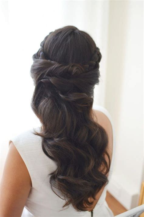 Elegant Bridal Hair Best Wedding Hair Brunette Hairstyles Half Up