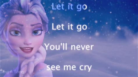 Frozen Let It Go Lyrics Youtube