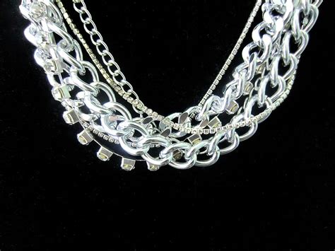 Silver Statement Necklace Chunky Silver Necklace Silver Etsy