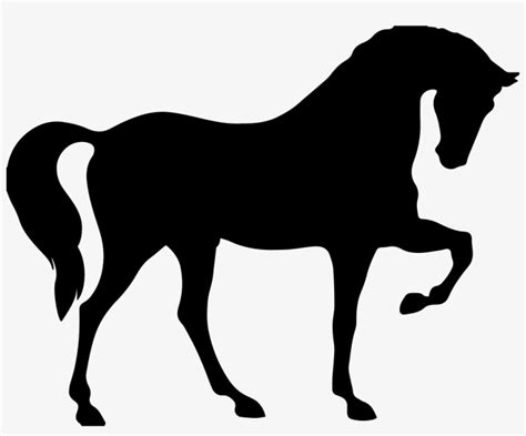 Download Horse Standing On Three Paws Black Shape Of Side View Horse