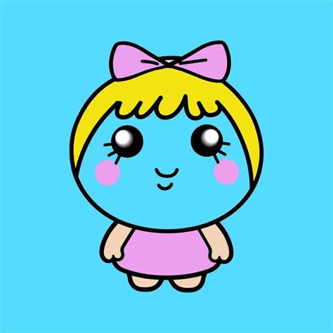 premium vector cute girl cartoon character in hand drawn
