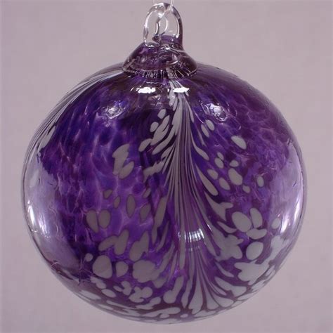 Amethyst Purple Angel Feather Blown Glass Ornament 3 5 Inches