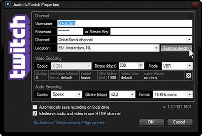 Twitch Streaming Tv Stream Channel Test Settings
