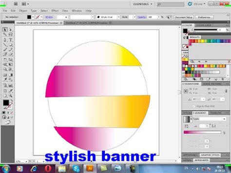 How To Create A Stylish Banner In Adobe Illustrator Cs S Cs By Tips And Tricks Issuu
