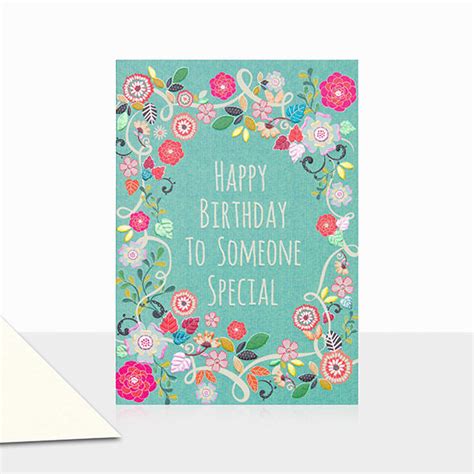 Floral To Someone Special Happy Birthday Card Karenza Paperie