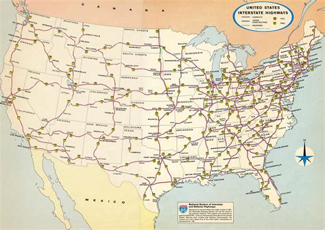 Us Interstate System Map Map Of The World