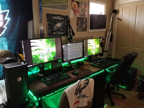 17.72 x 1.18 x 14.17 inches. Me and my roommates green battle station. We call it the ...
