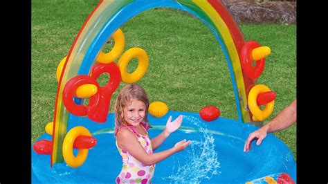 intex rainbow ring inflatable play center youtube