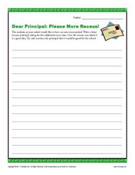 This post helps you teach your students formal (business) letter writing, while also providing a detailed lesson plan and supporting documents. Dear Principal: Please More Recess! | 4th grade writing ...