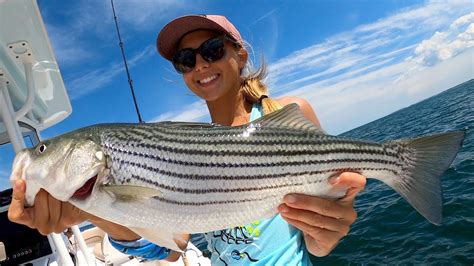First Ever Striped Bass Fishing In Boston Youtube